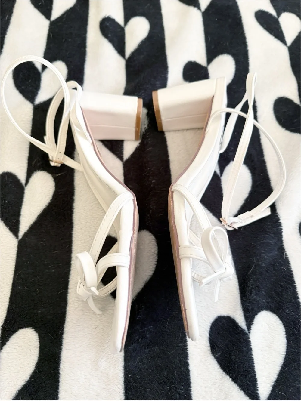 Lulus White Bow Ankle Strap High Heels Sandals
